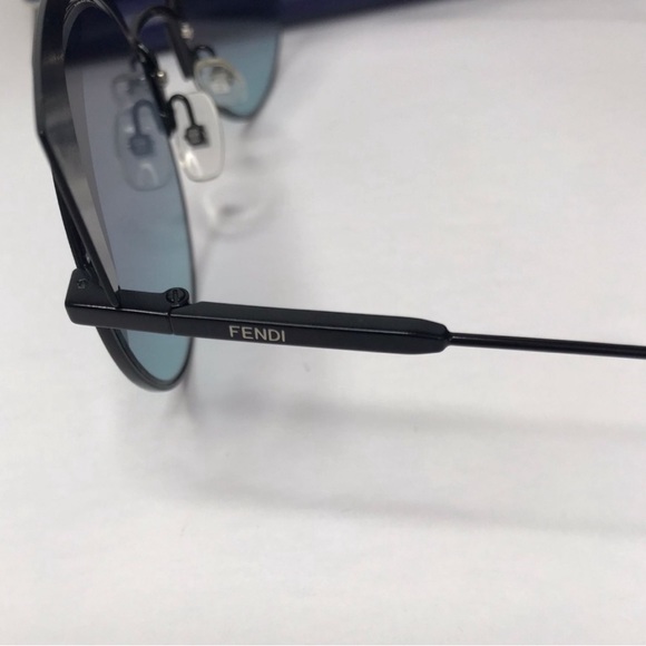 New - 💯 Auth Fendi Hypnoshine Blue-Aqua Gradient Round Sunglasses FF 0215/S 00… - Picture 15 of 17